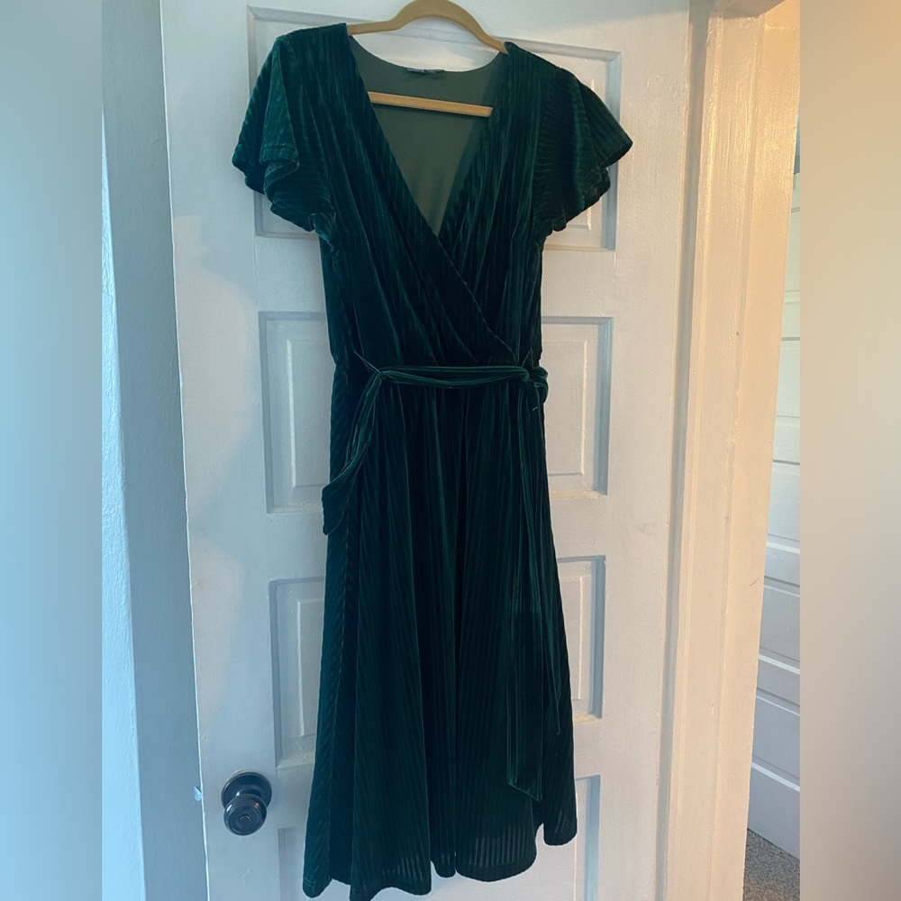 Modcloth Velvet Midi Wrap dress